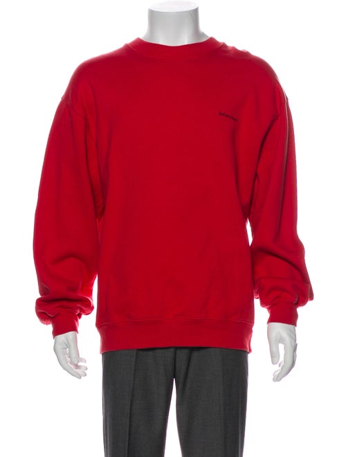 Balenciaga 2018 Graphic Print Sweatshirt Red