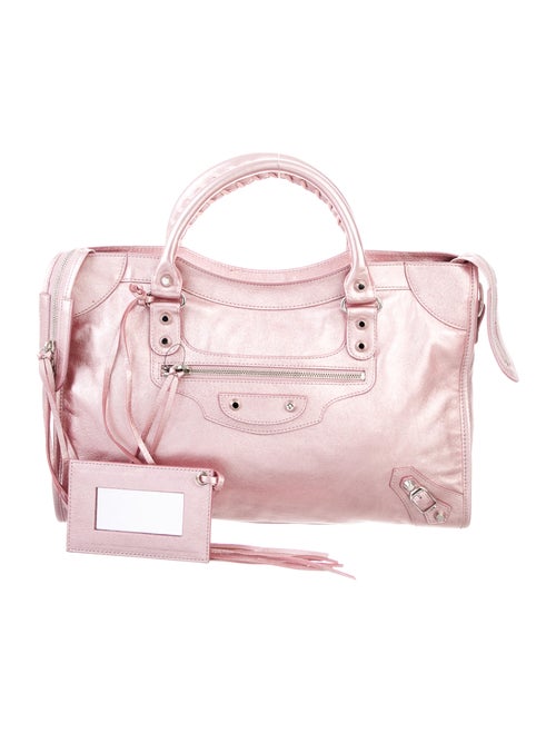 Balenciaga Metallic Motocross Classic City Bag Met