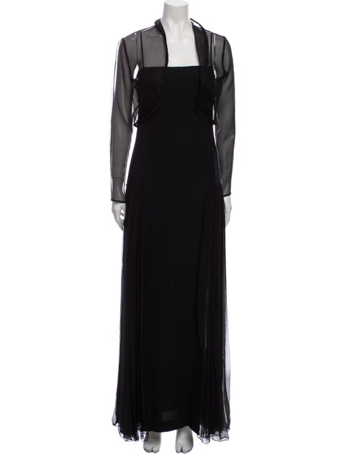 Balenciaga Silk Dress Set Black