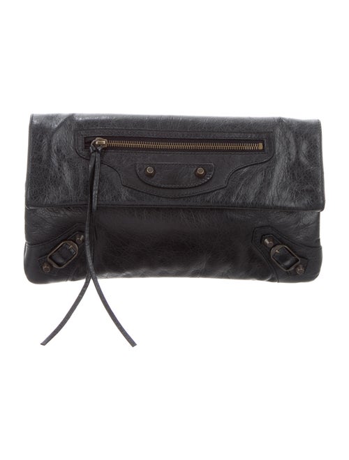 Balenciaga Motocross Classic Envelope Clutch Black