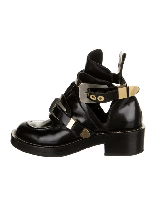 Balenciaga Leather Boots Black
