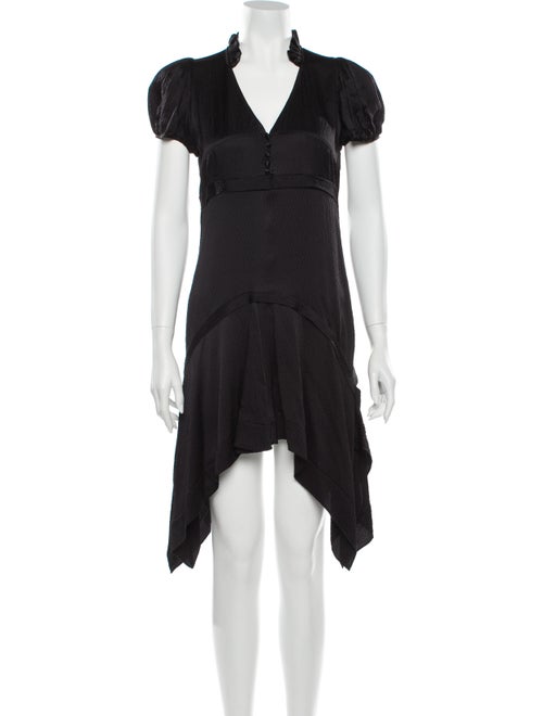 Balenciaga Silk Mini Dress Black