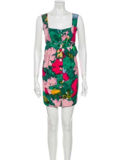 Balenciaga Silk Mini Dress Green