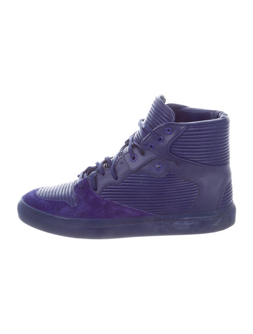 Balenciaga Leather Sneakers Blue