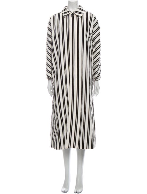 Balenciaga Striped Coat Black