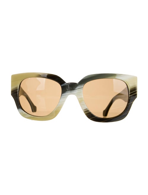 Balenciaga Oversize Tinted Sunglasses Green