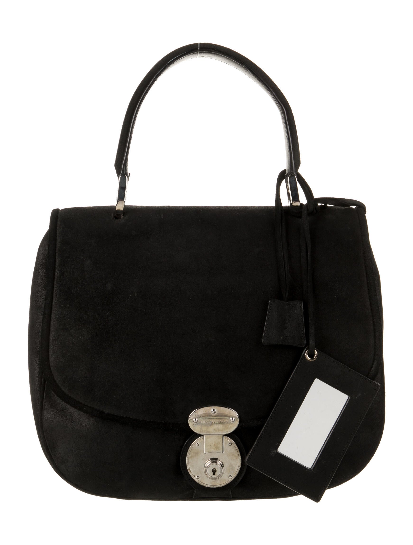 black suede saddle bag