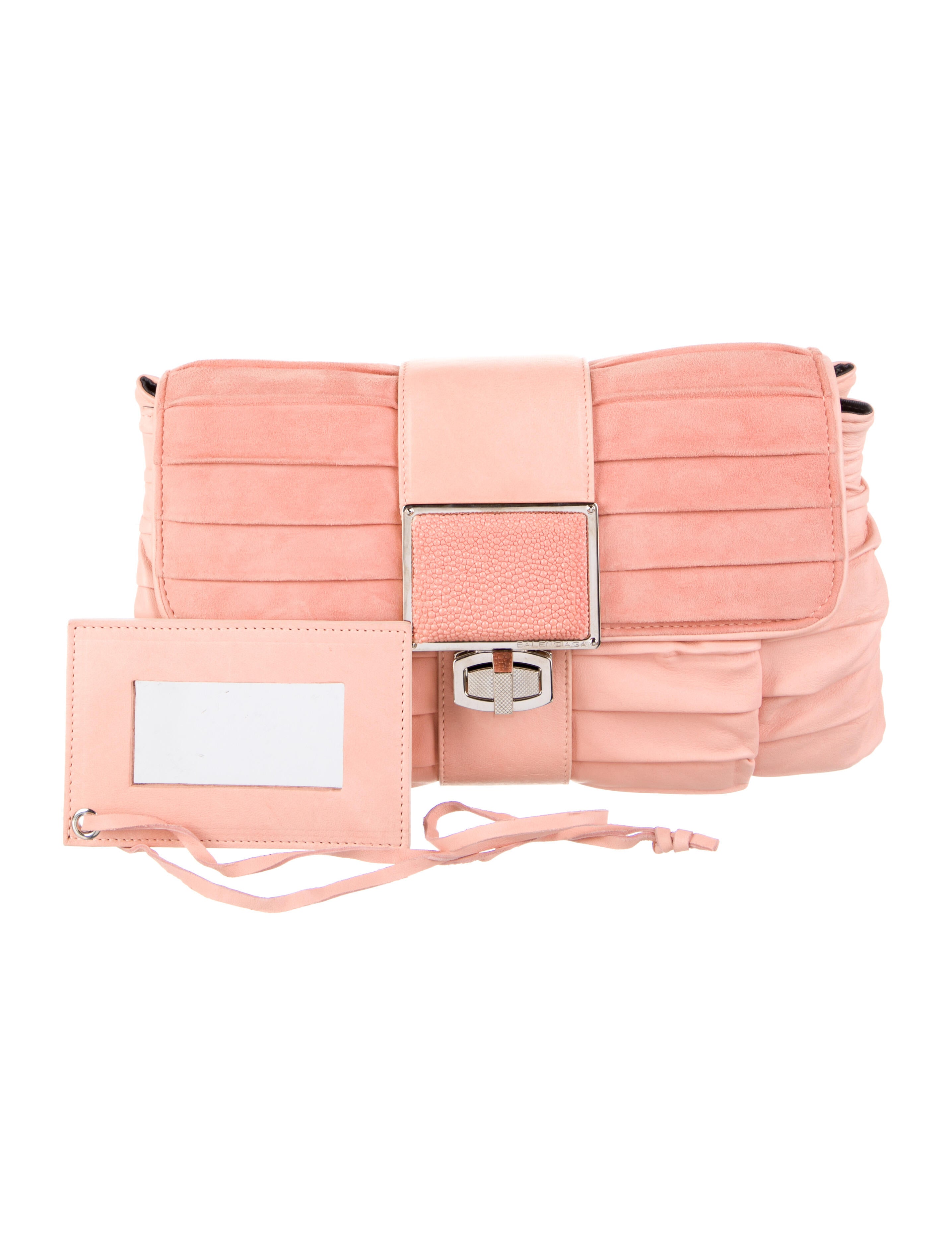 balenciaga pink clutch