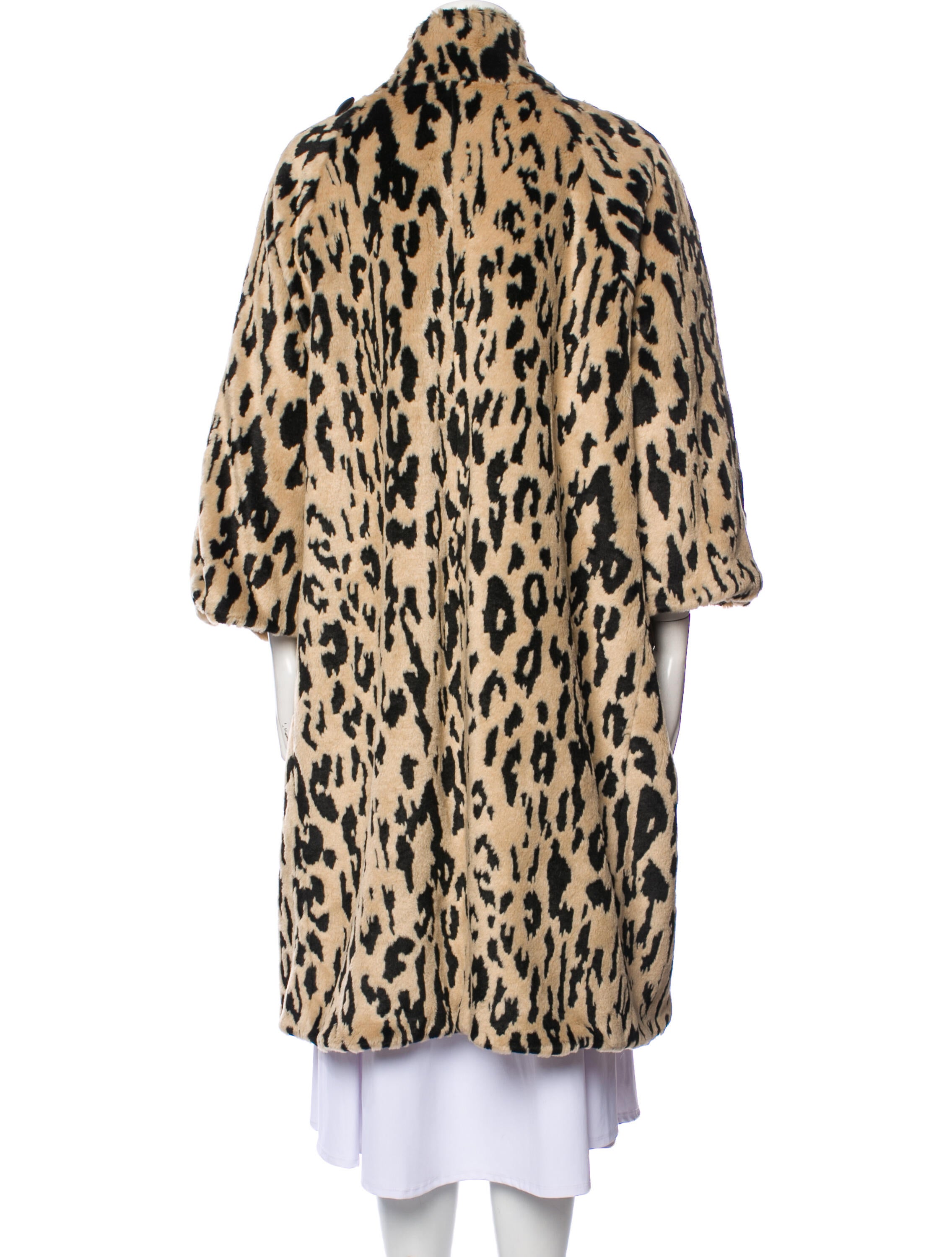 balenciaga leopard coat