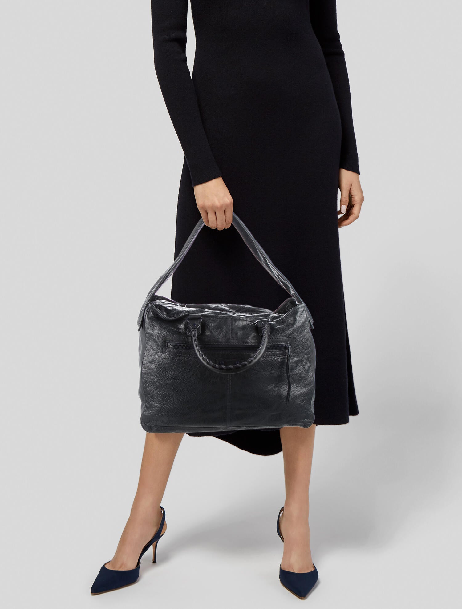 Balenciaga Motocross Classic Bridge Bag - Black Shoulder Bags