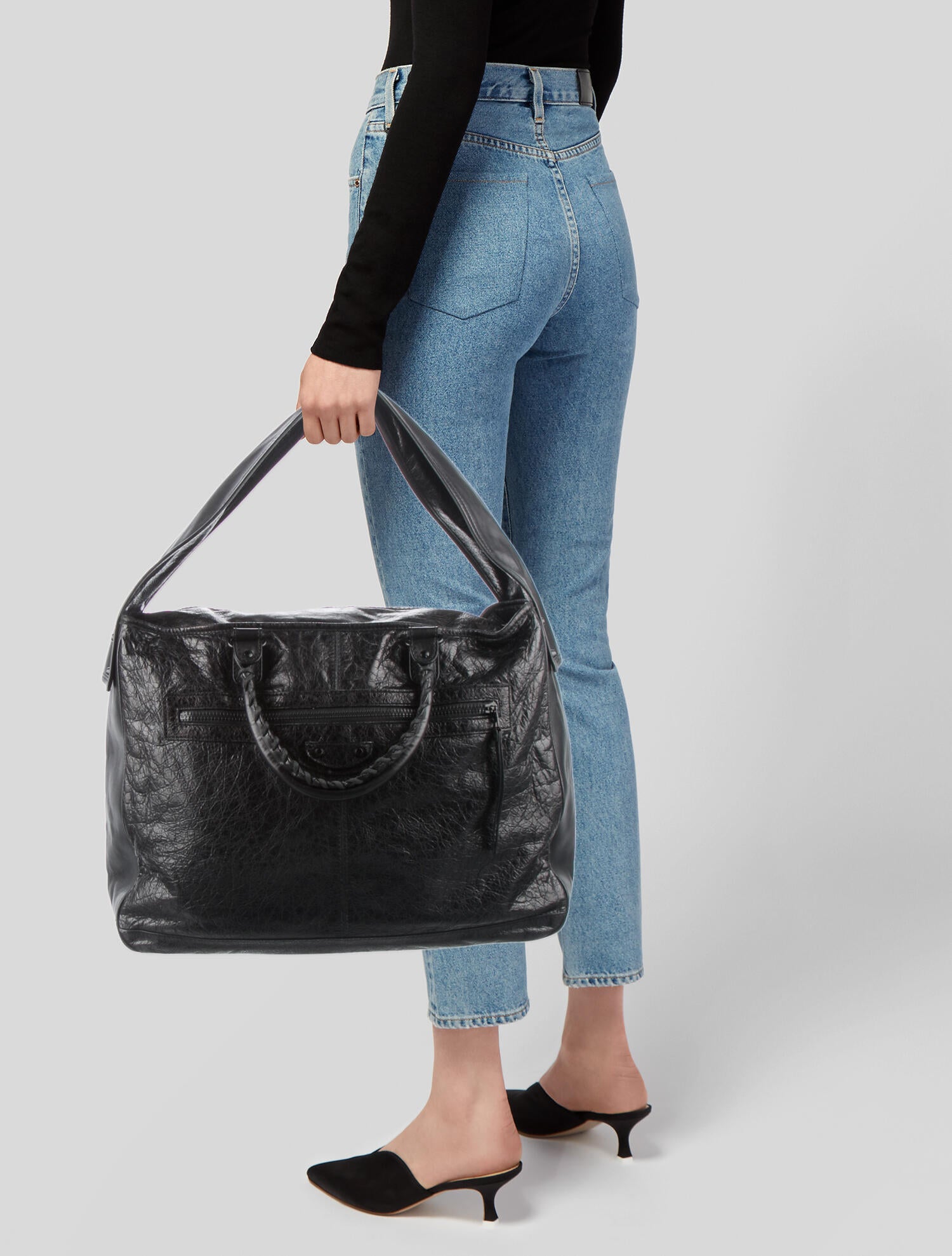 Balenciaga Motocross Classic Bridge Bag - Black Handle Bags