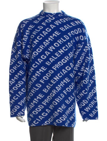 Balenciaga Sweaters Printed Crew Neck Pullover S