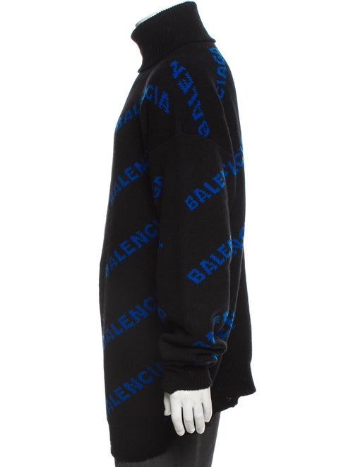 Balenciaga Virgin Wool Graphic Print Pullover