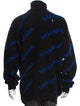 Balenciaga Virgin Wool Graphic Print Pullover