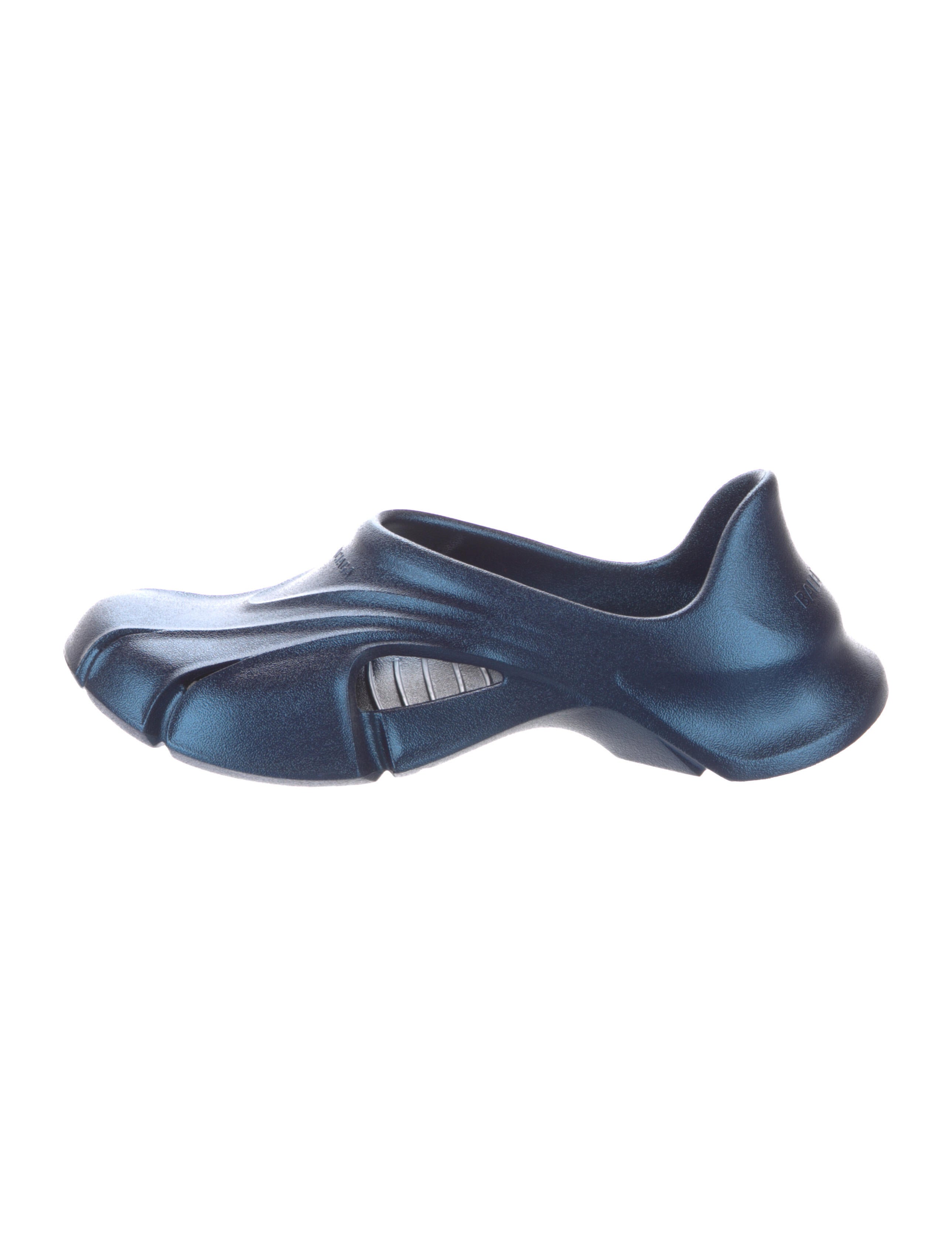 Balenciaga Mold Closed Rubber Sandals - Blue Sandals, Shoes  