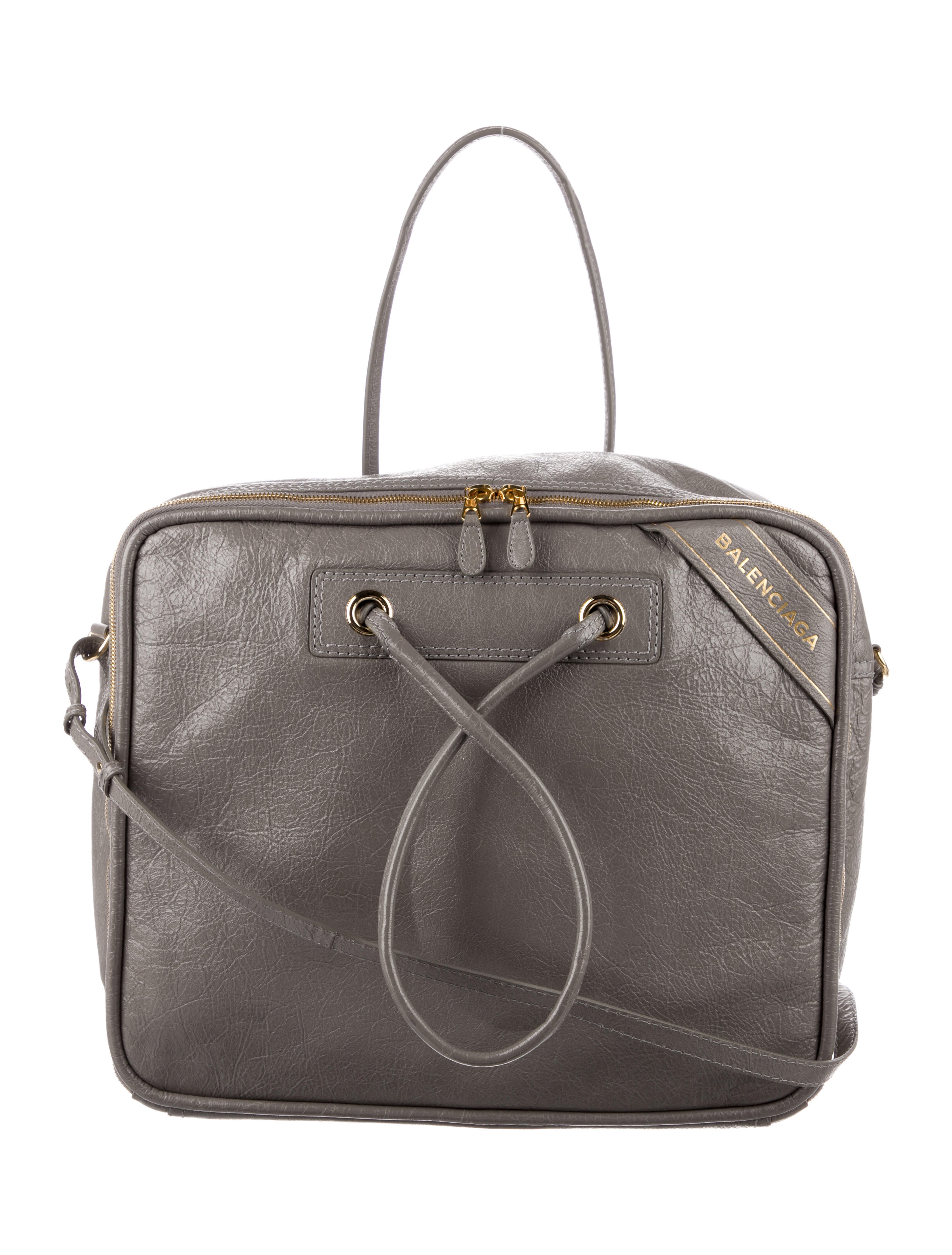 Balenciaga Medium Blanket Square Tote Grey Totes, Handbags