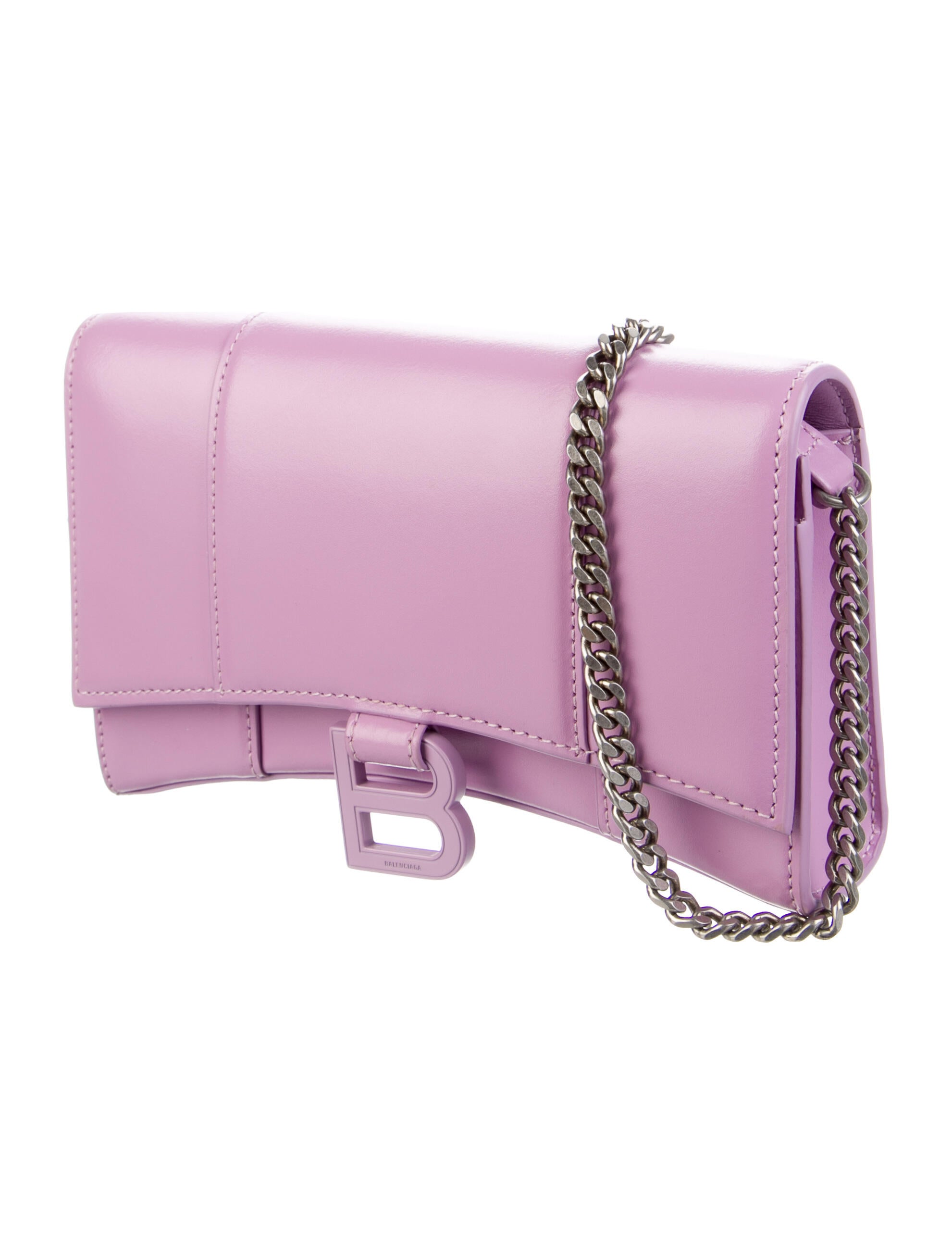 Balenciaga Hourglass Wallet On Chain Purple Crossbody Bags, Handbags BAL208536 The RealReal