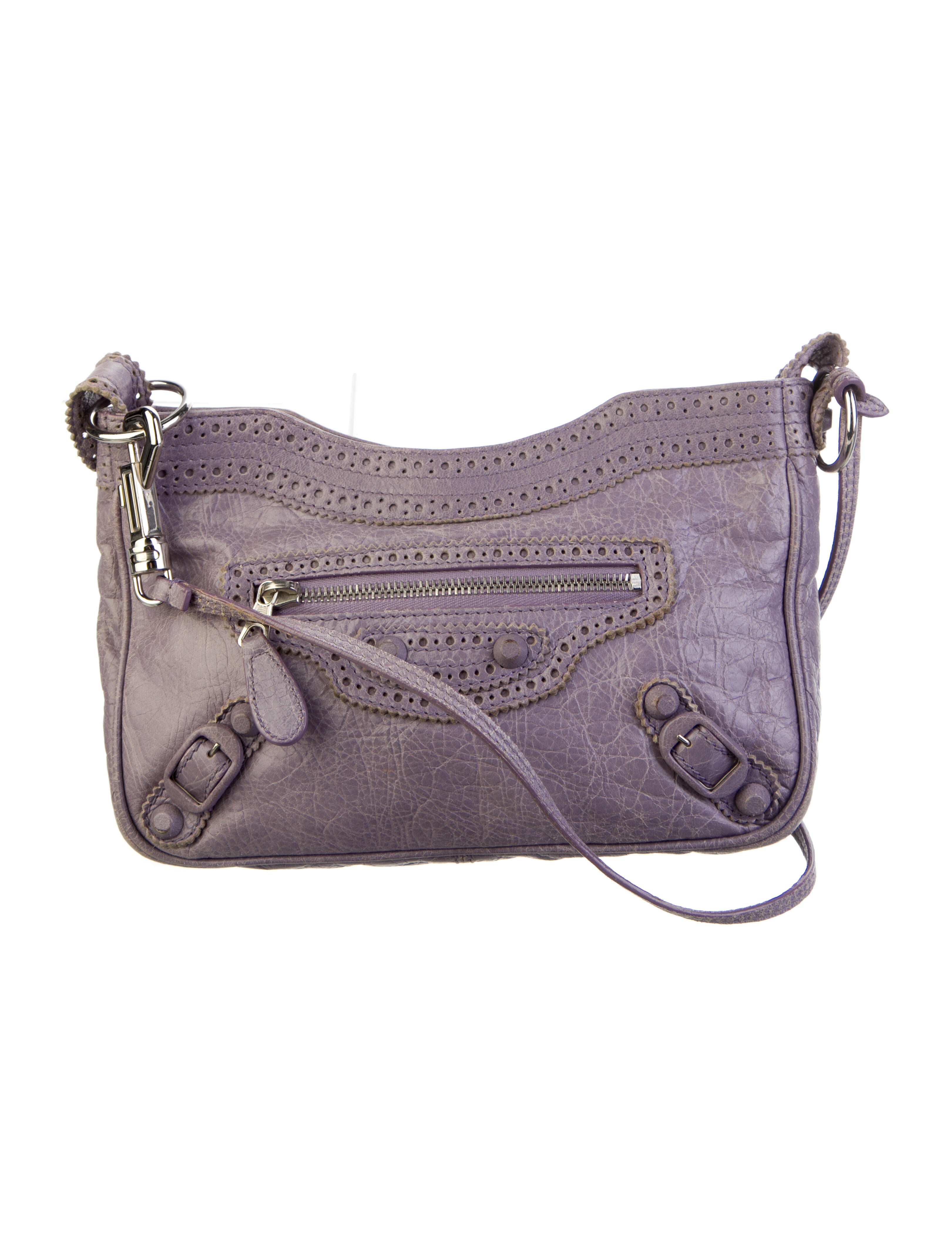 Balenciaga Motocross Classic Velo Bag Purple Shoulder Bags, Handbags