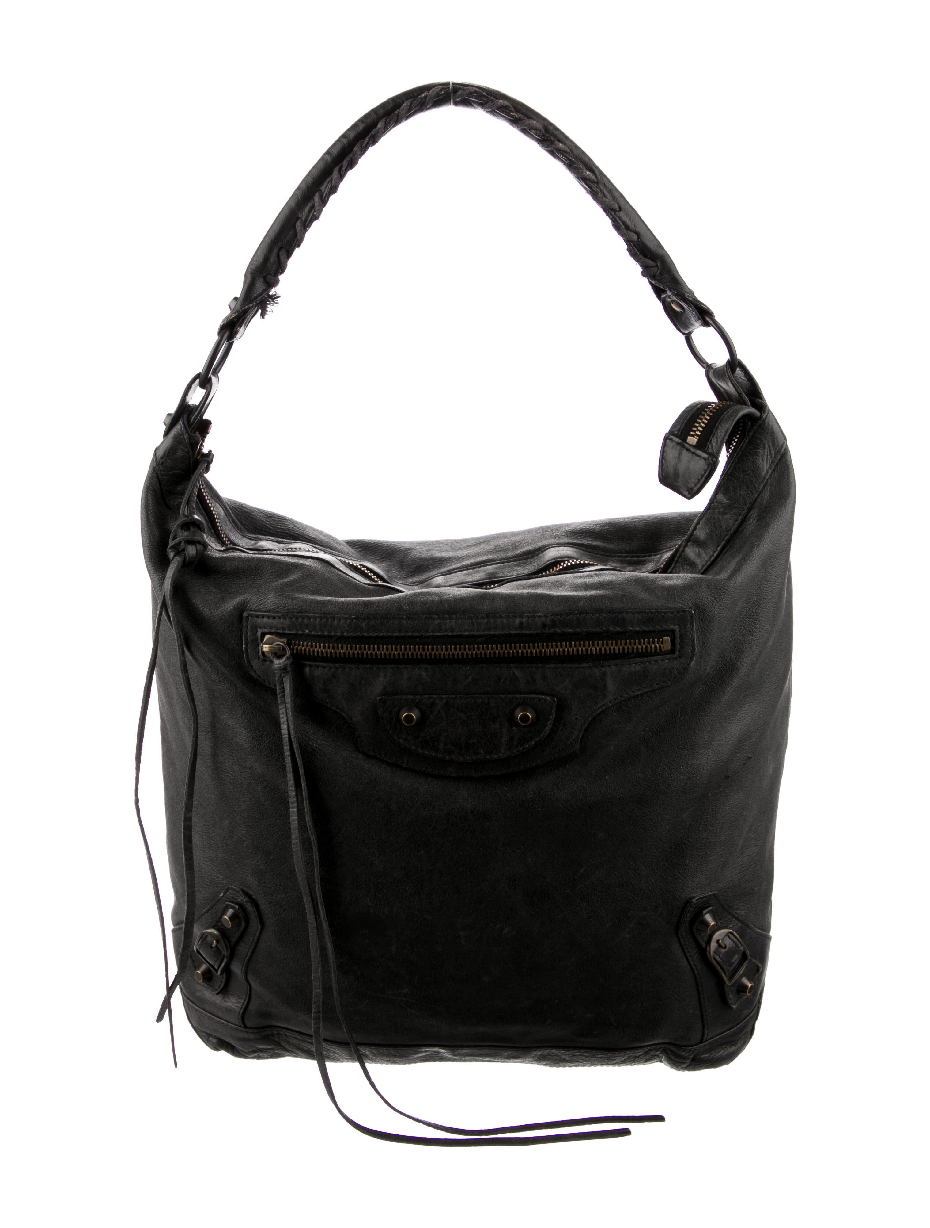 Balenciaga Motocross Classic Day Hobo Black Hobos, Handbags