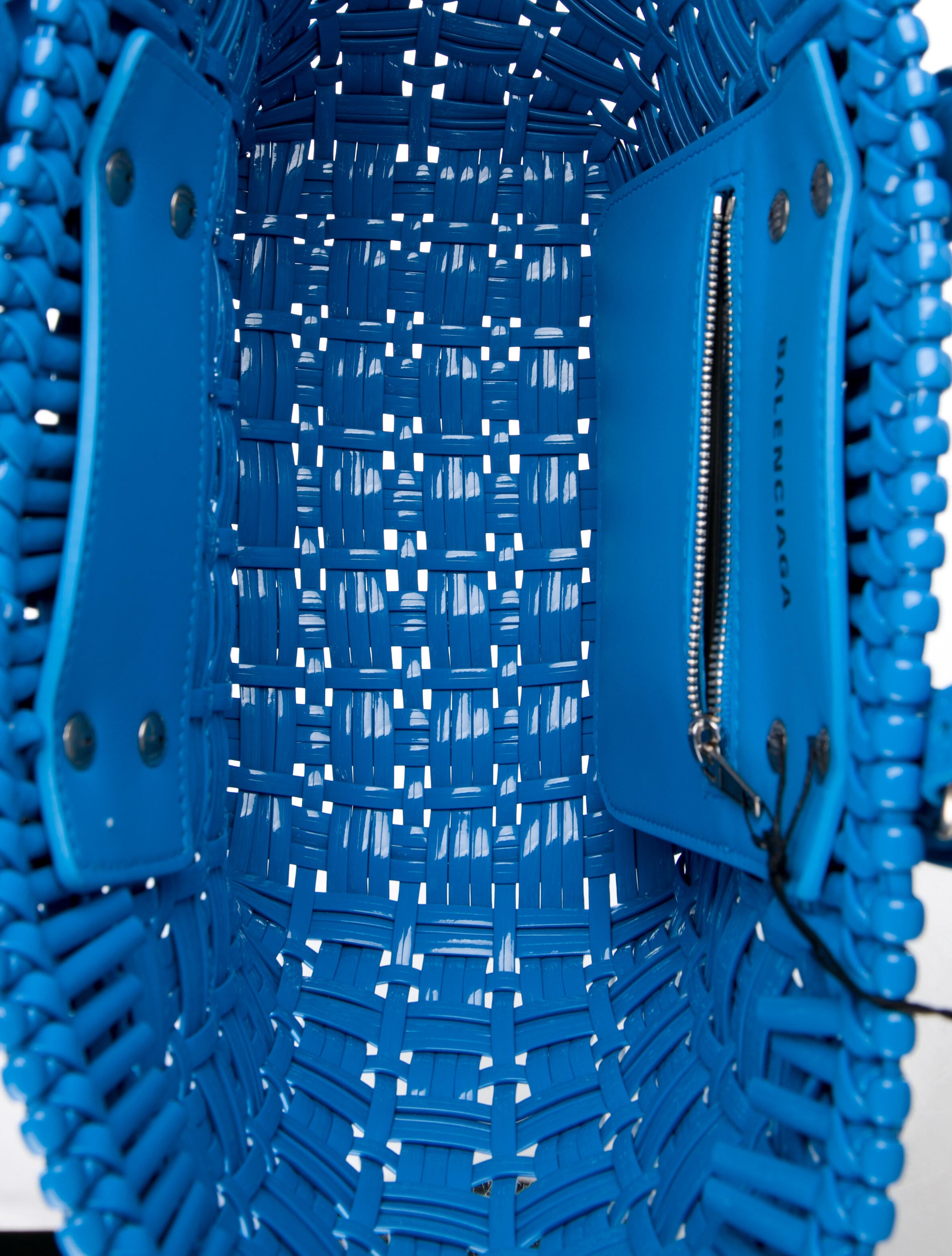 Balenciaga Bistro Panier XS Bag w/ Strap - Blue Handle Bags
