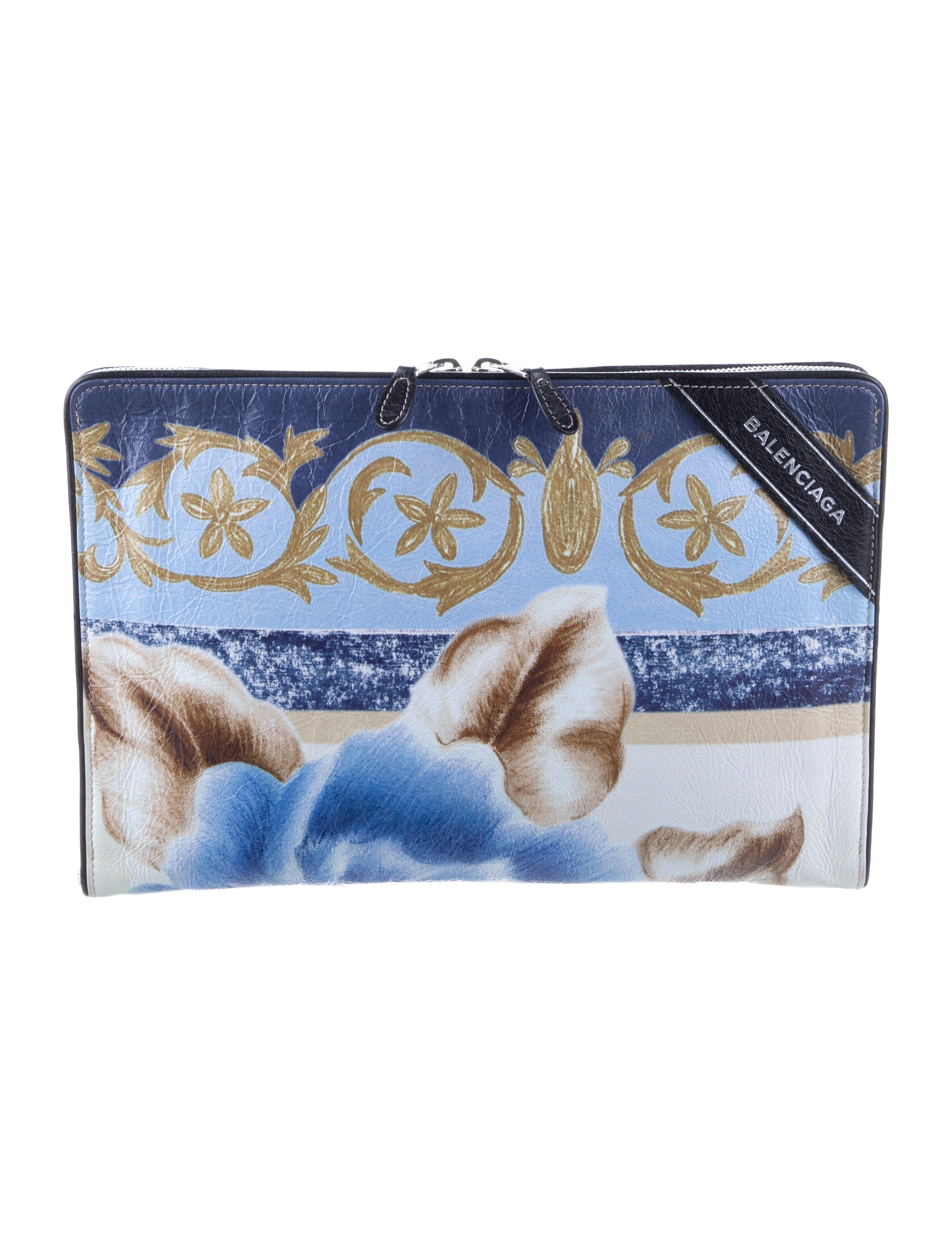 balenciaga blue clutch