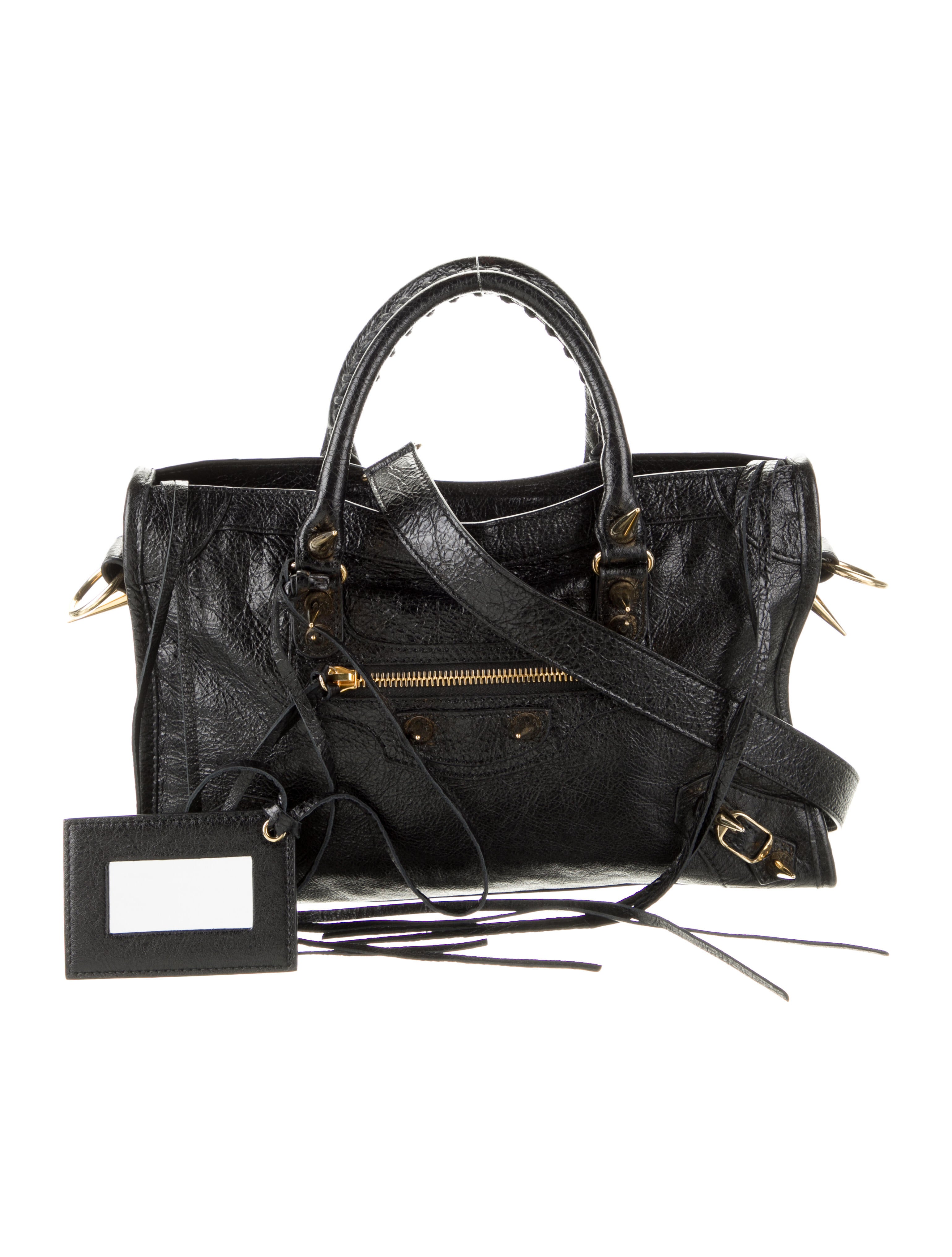 BALENCIAGA はぴ Balenciaga Motocross Giant Covered Brogues City Bag - White Handle