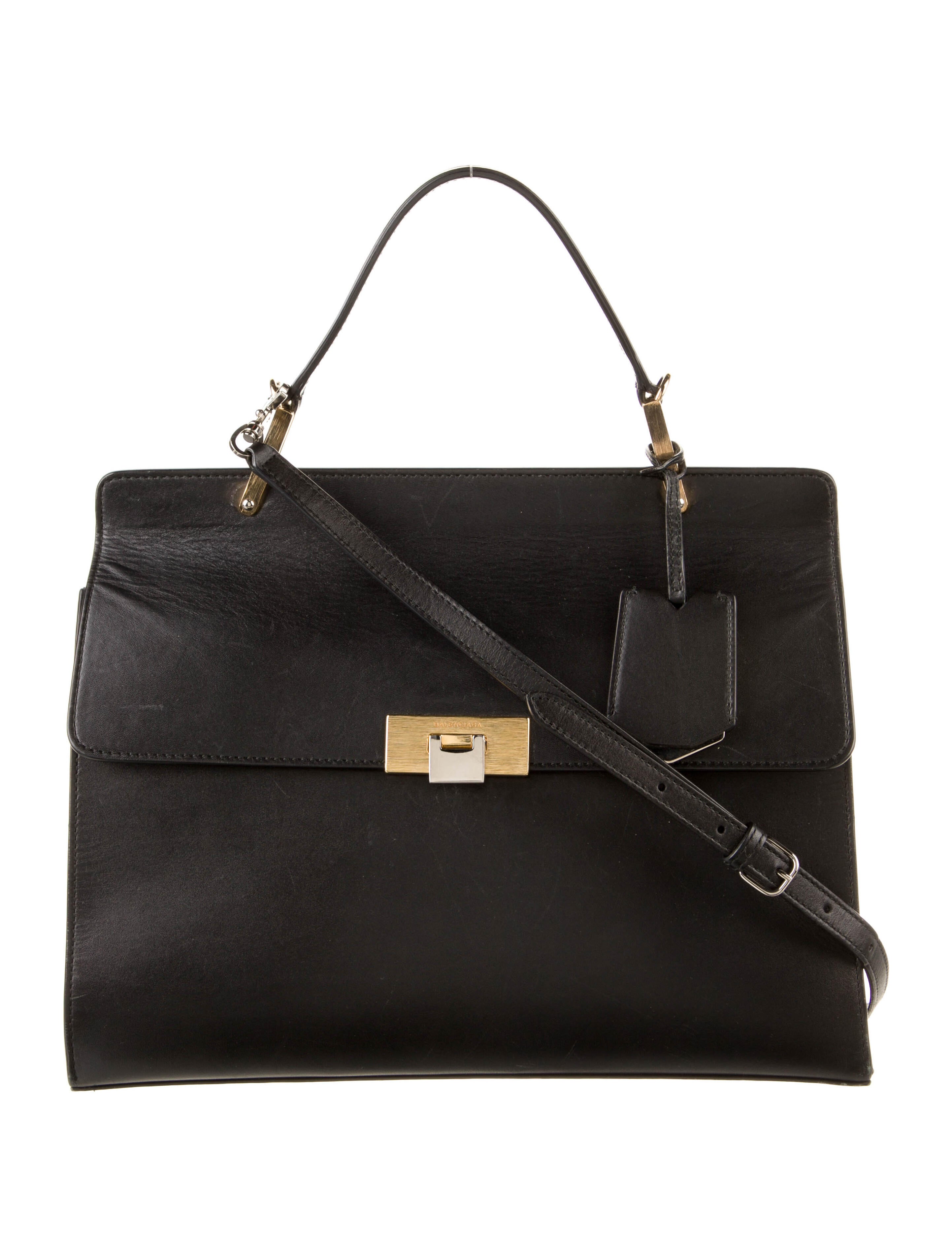 Balenciaga Vintage Leather Shoulder Bag Black Shoulder Bags, Handbags