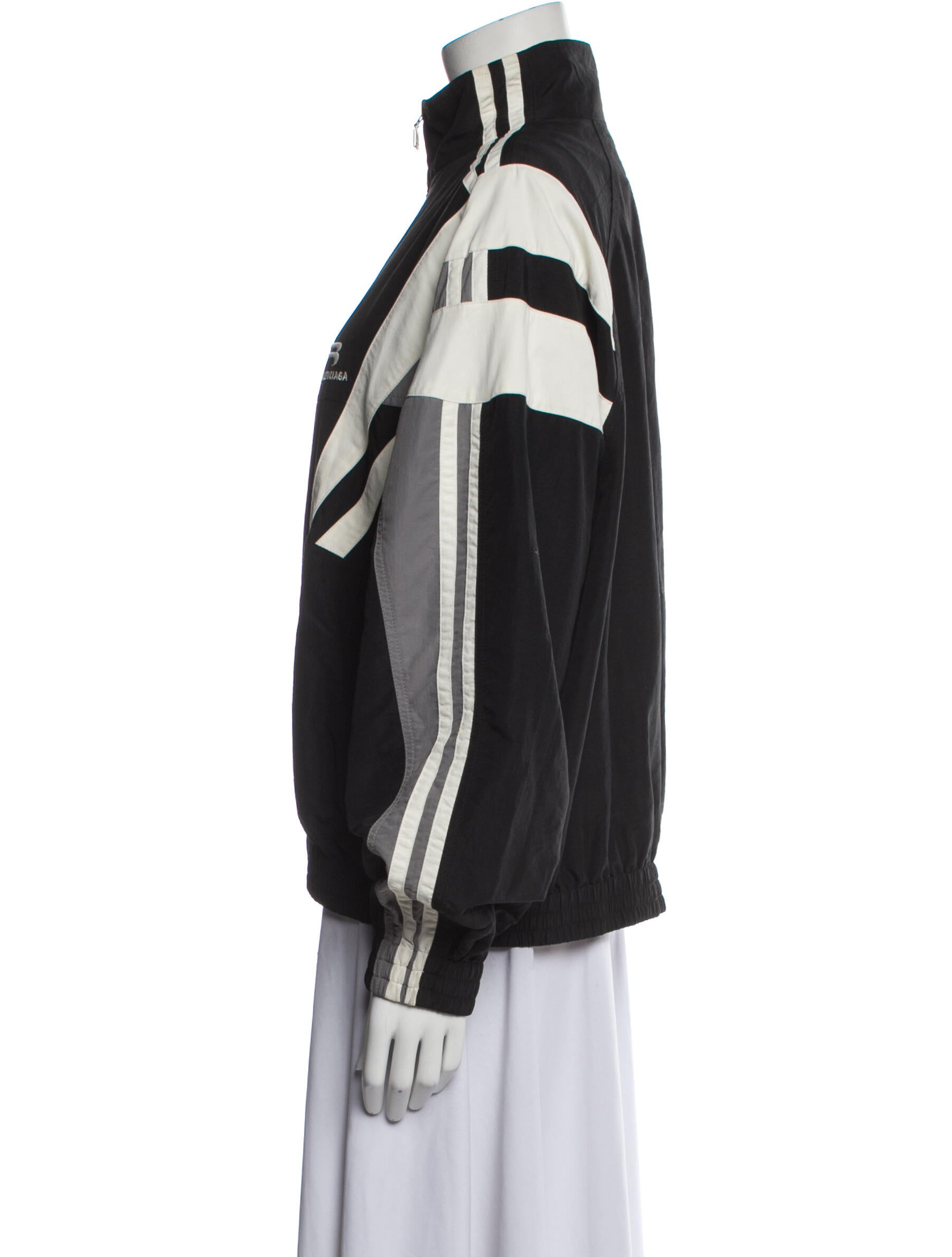 Balenciaga 2021 Sporty B Track Performance Jacket - Black Jackets