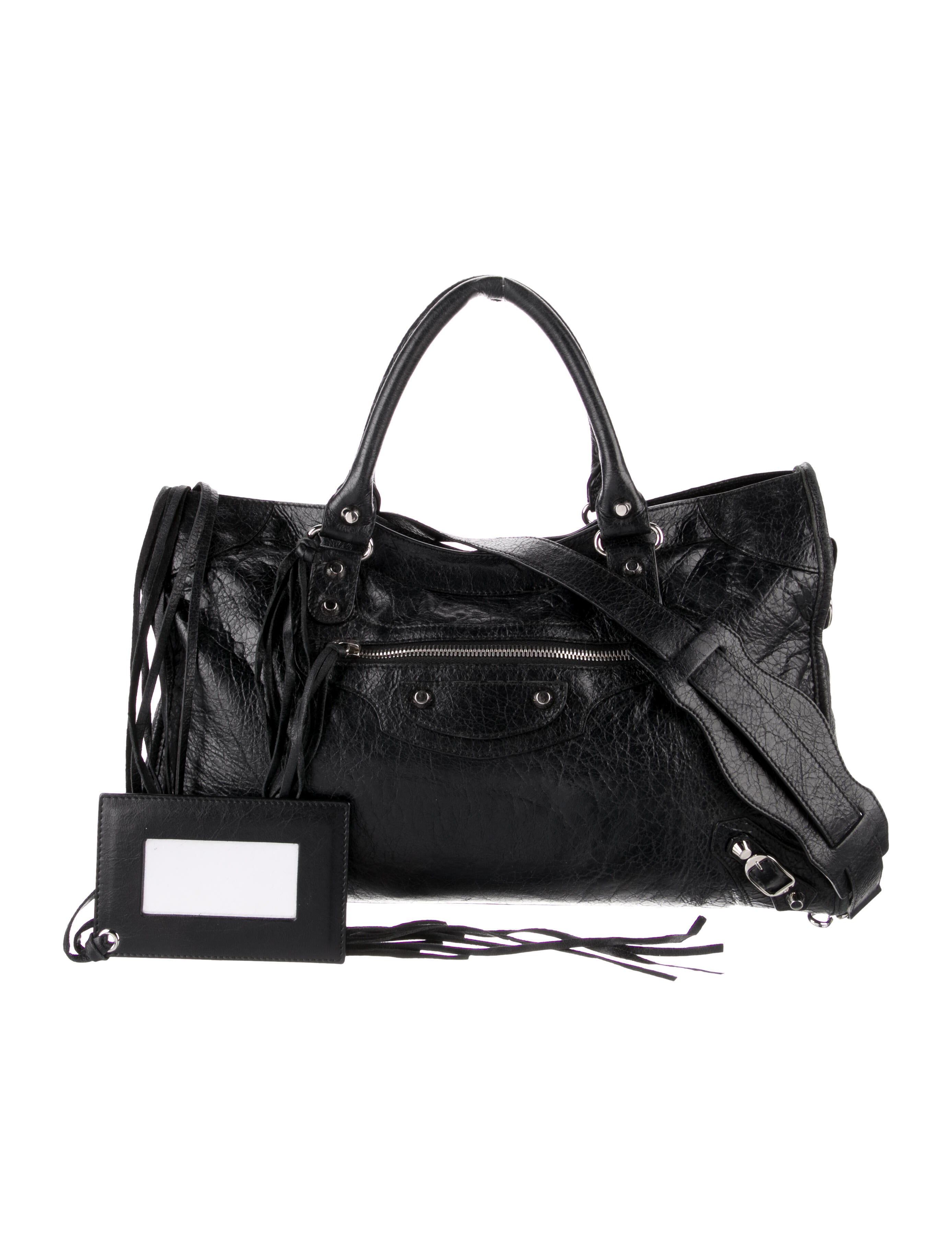 Balenciaga Motocross Classic City Bag Black Handle Bags, Handbags