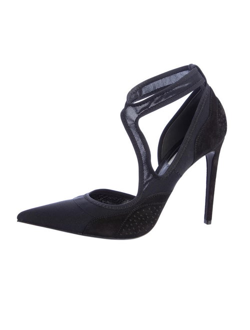 Balenciaga Mesh and Suede Pumps