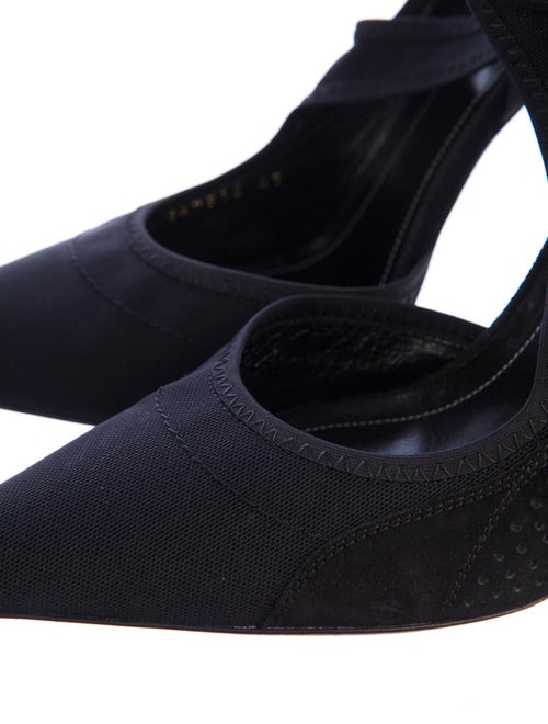 Balenciaga Mesh and Suede Pumps