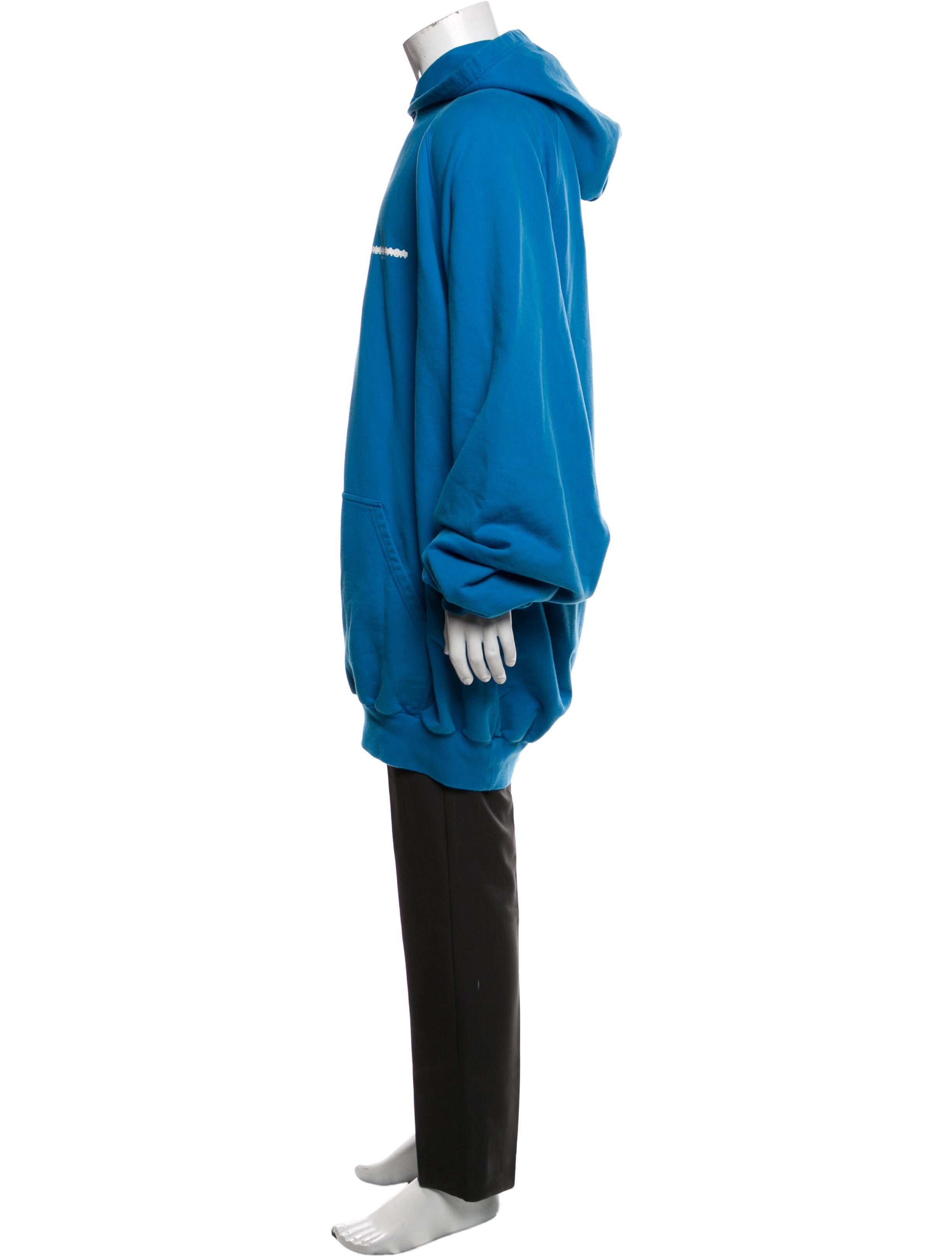 Balenciaga 2022 STRIKE 1917 Hoodie - Blue Sweatshirts & Hoodies