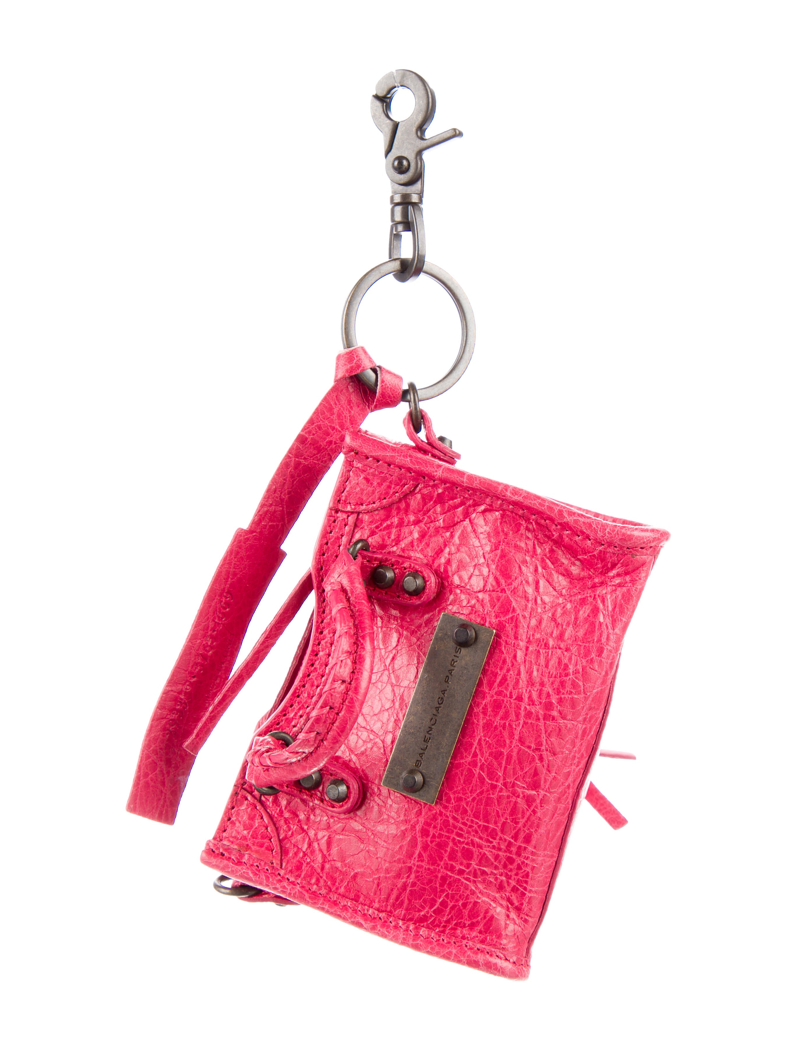 Balenciaga Mini Motocross Bag Keychain - Pink Keychains