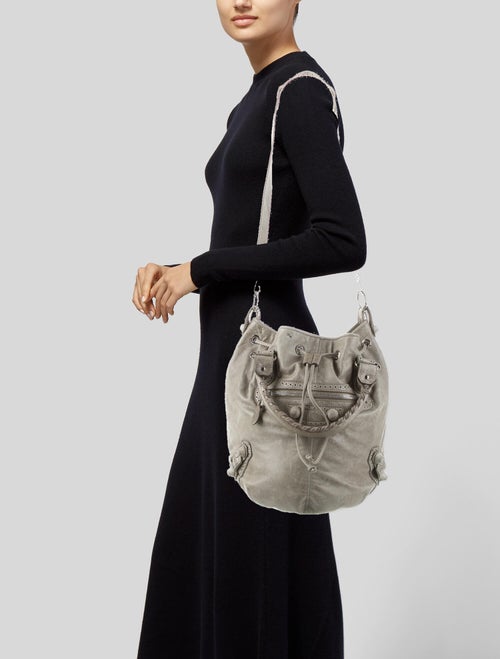 Balenciaga Motocross Giant Covered Brogues Pompon Bag