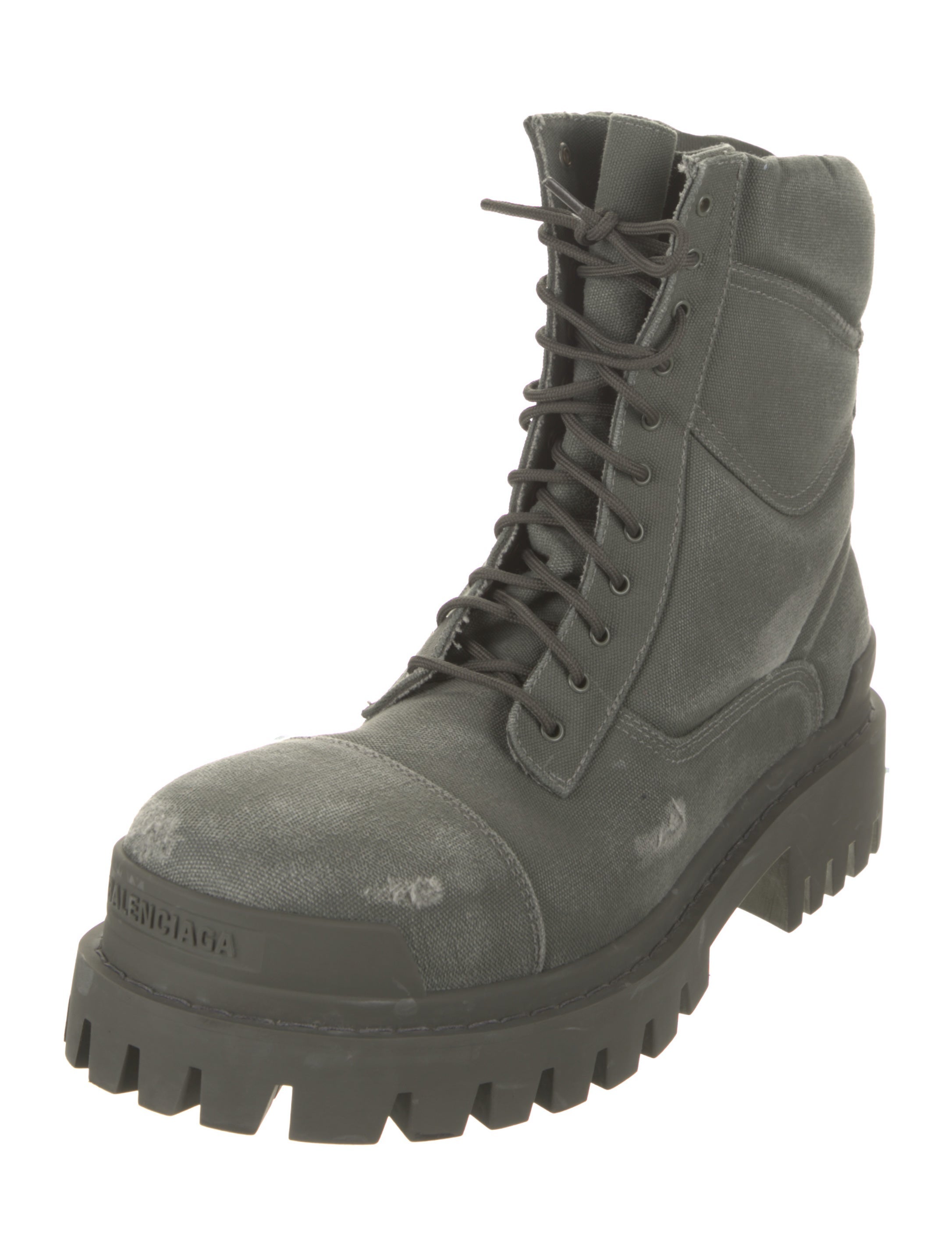 Balenciaga Canvas Combat Boots w/ Tags