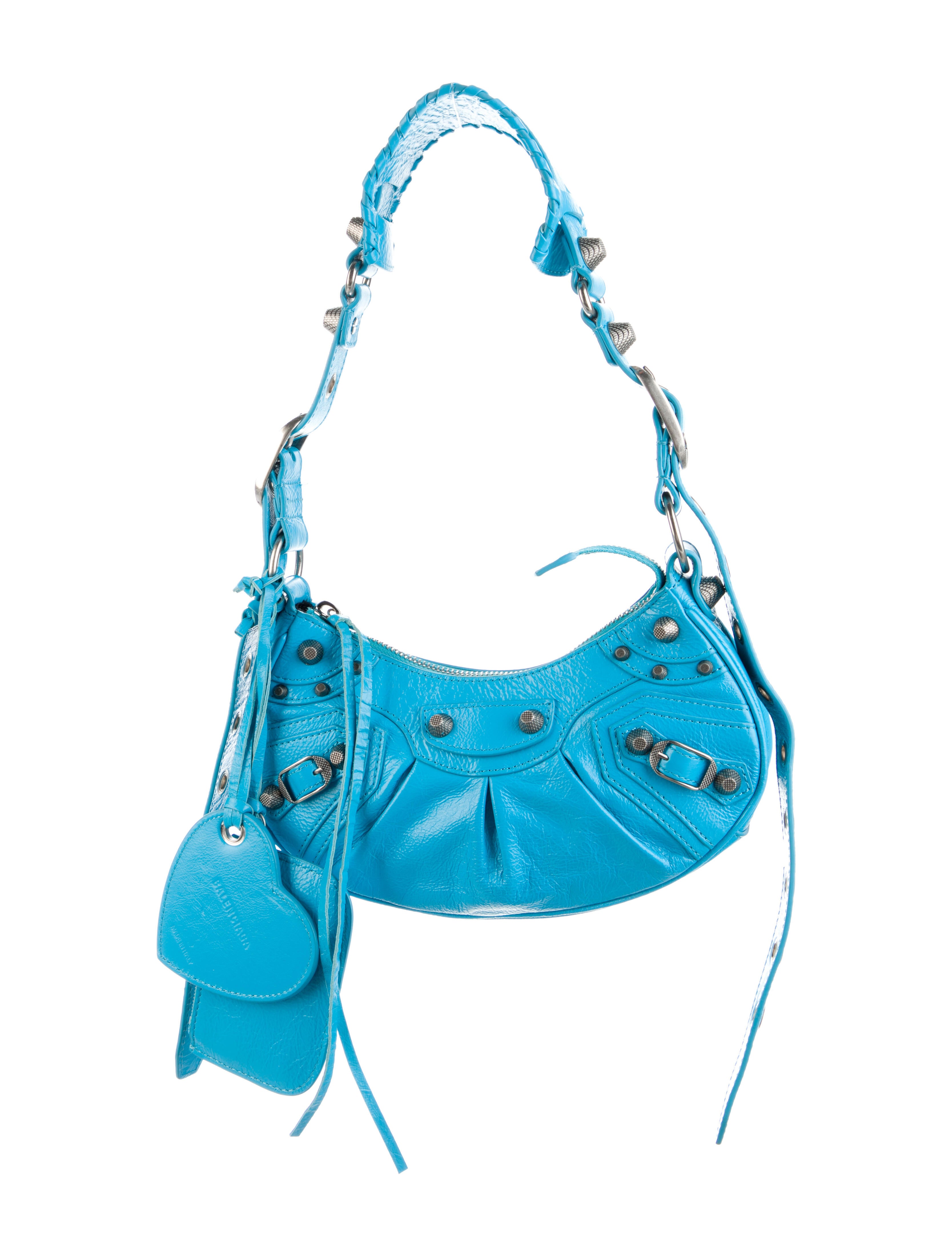 Balenciaga XS Le Cagole Shoulder Bag Blue Shoulder Bags, Handbags