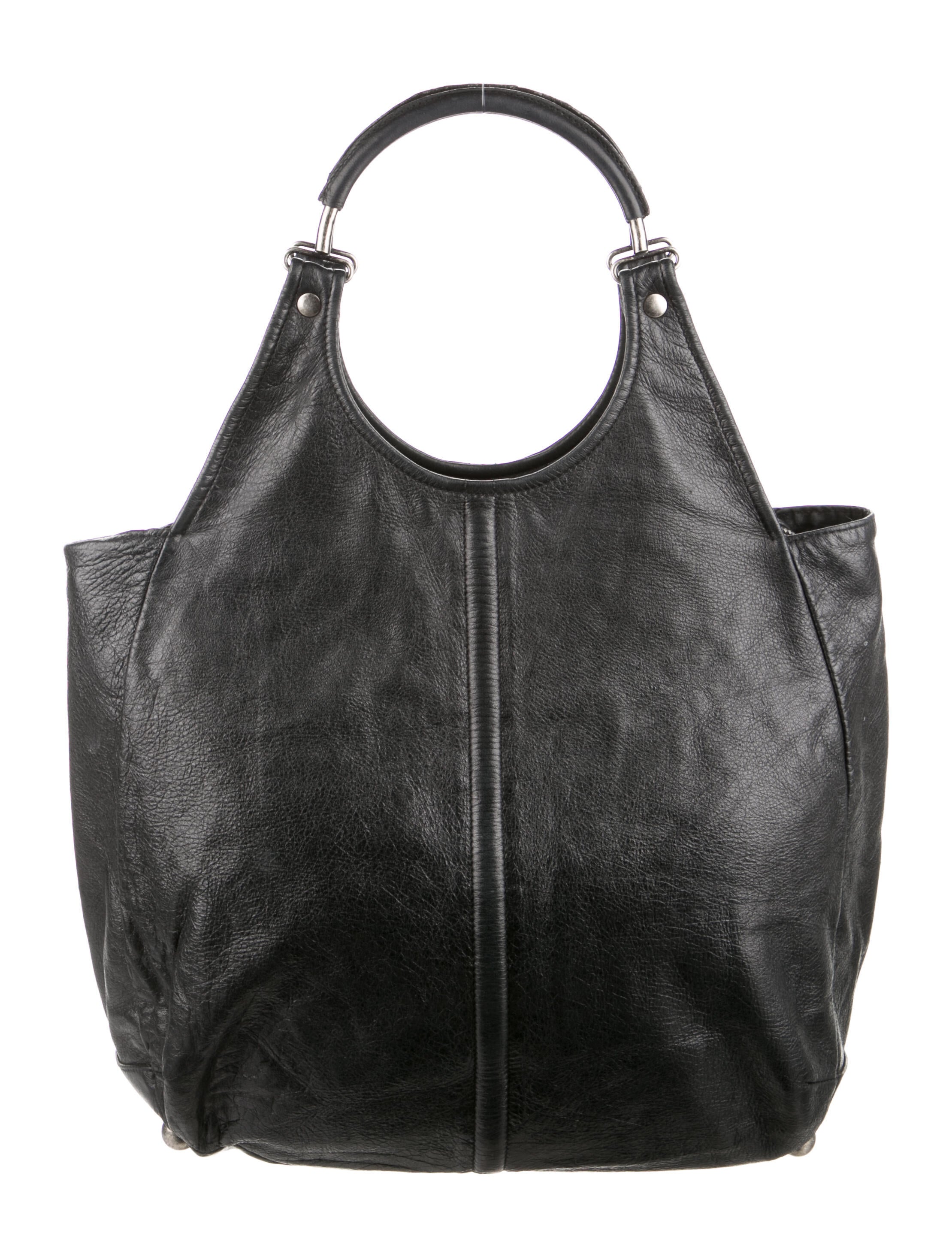 Balenciaga Chevre Ring Hobo Black Hobos, Handbags BAL230488 The
