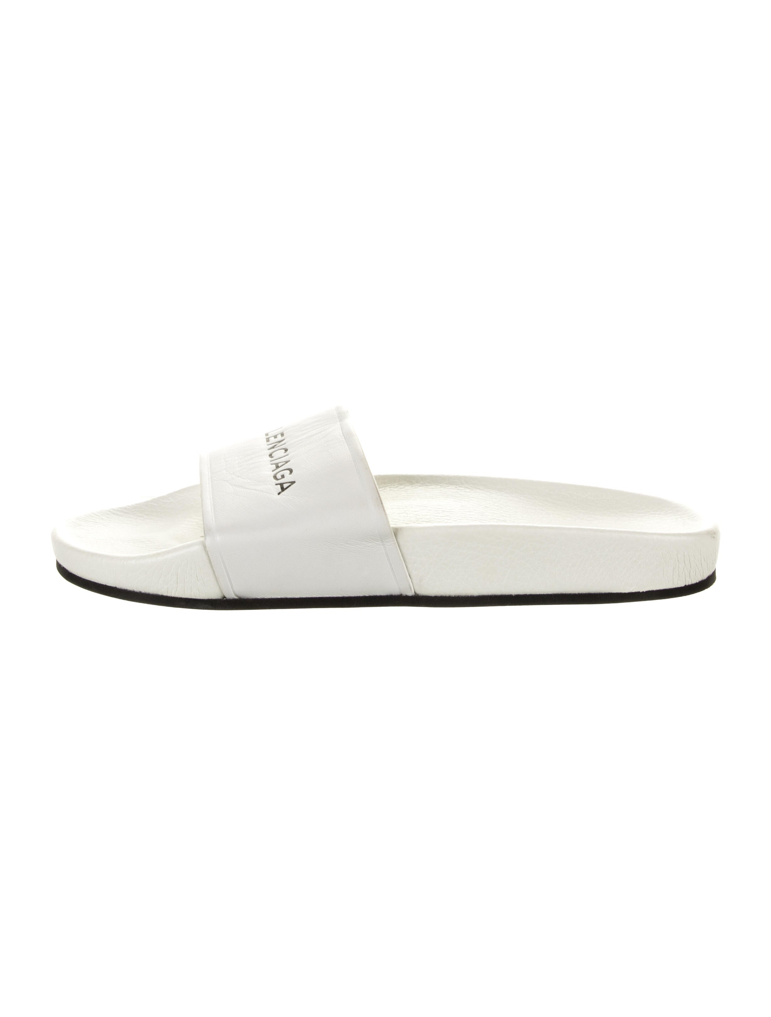 balenciaga leather slides