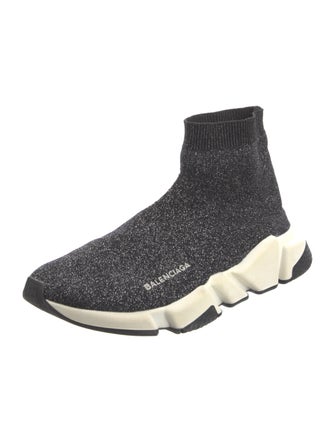 Balenciaga Speed Trainer Mid Lurex 'Black' Sock Sneakers