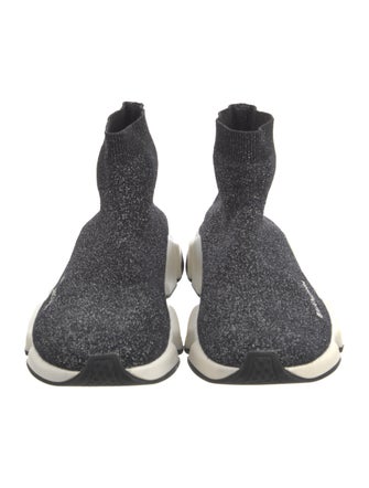 Balenciaga Speed Trainer Mid Lurex 'Black' Sock Sneakers