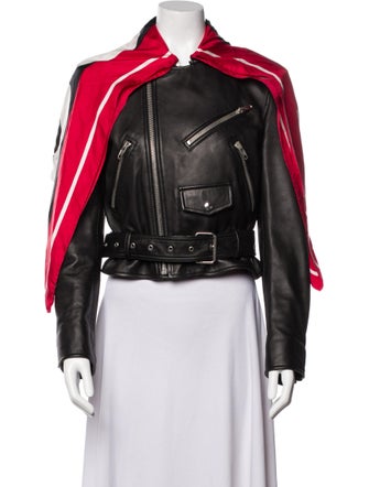 Balenciaga 2017 Lamb Leather Biker Jacket