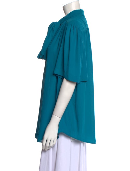 Balenciaga V-Neck Short Sleeve Blouse