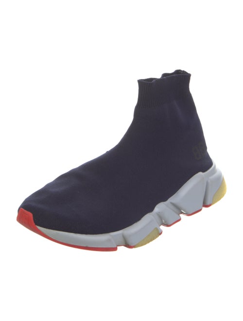 Balenciaga BB Logo Speed Trainer 'Blue Marine' Sock Sneakers