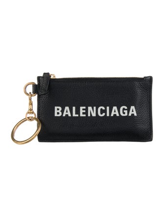 Balenciaga Leather Graphic Print Wallet