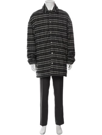 Balenciaga 2019 Plaid Print Overcoat