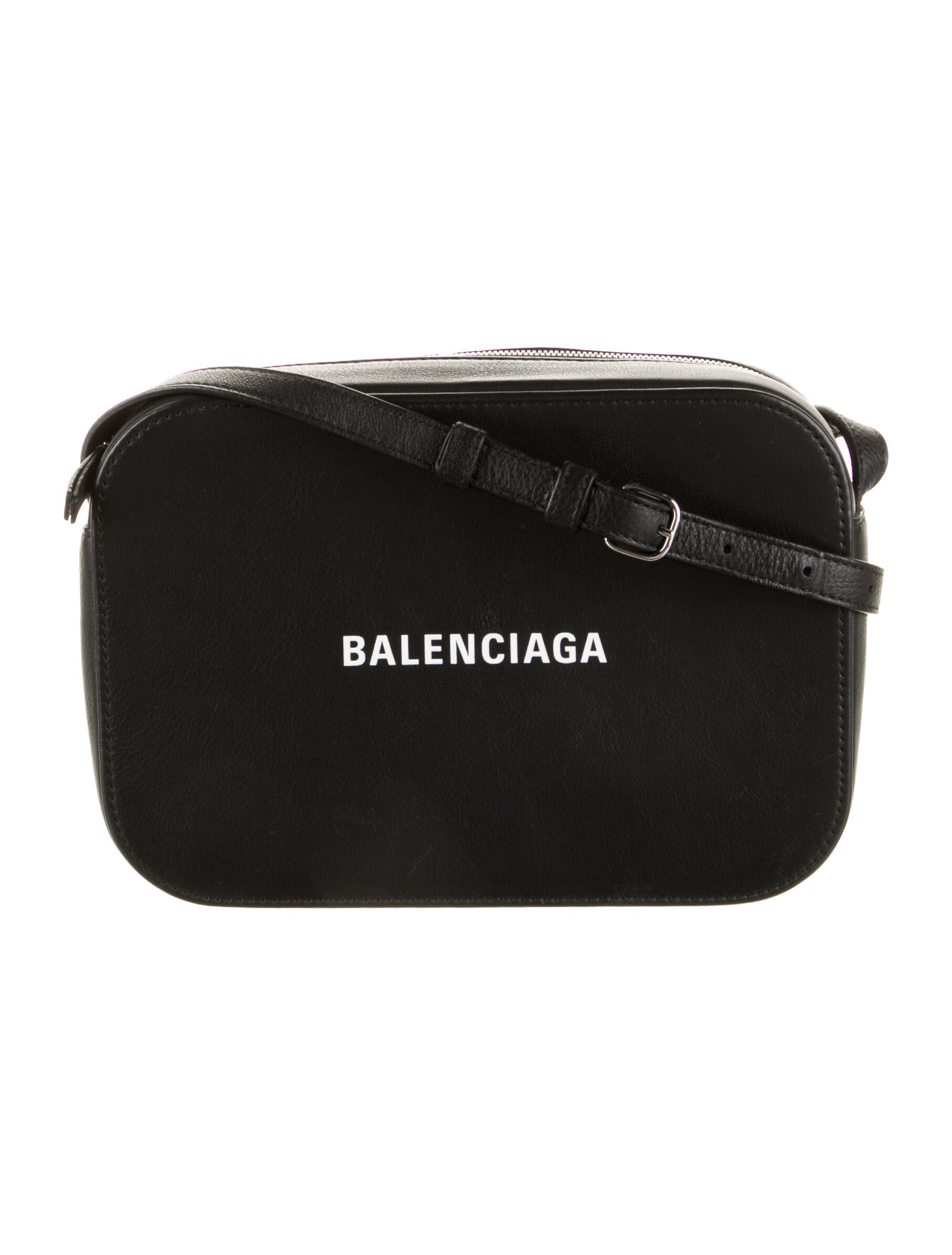 Balenciaga Logo S Everyday Camera Bag Black Crossbody Bags, Handbags BAL239720 The RealReal