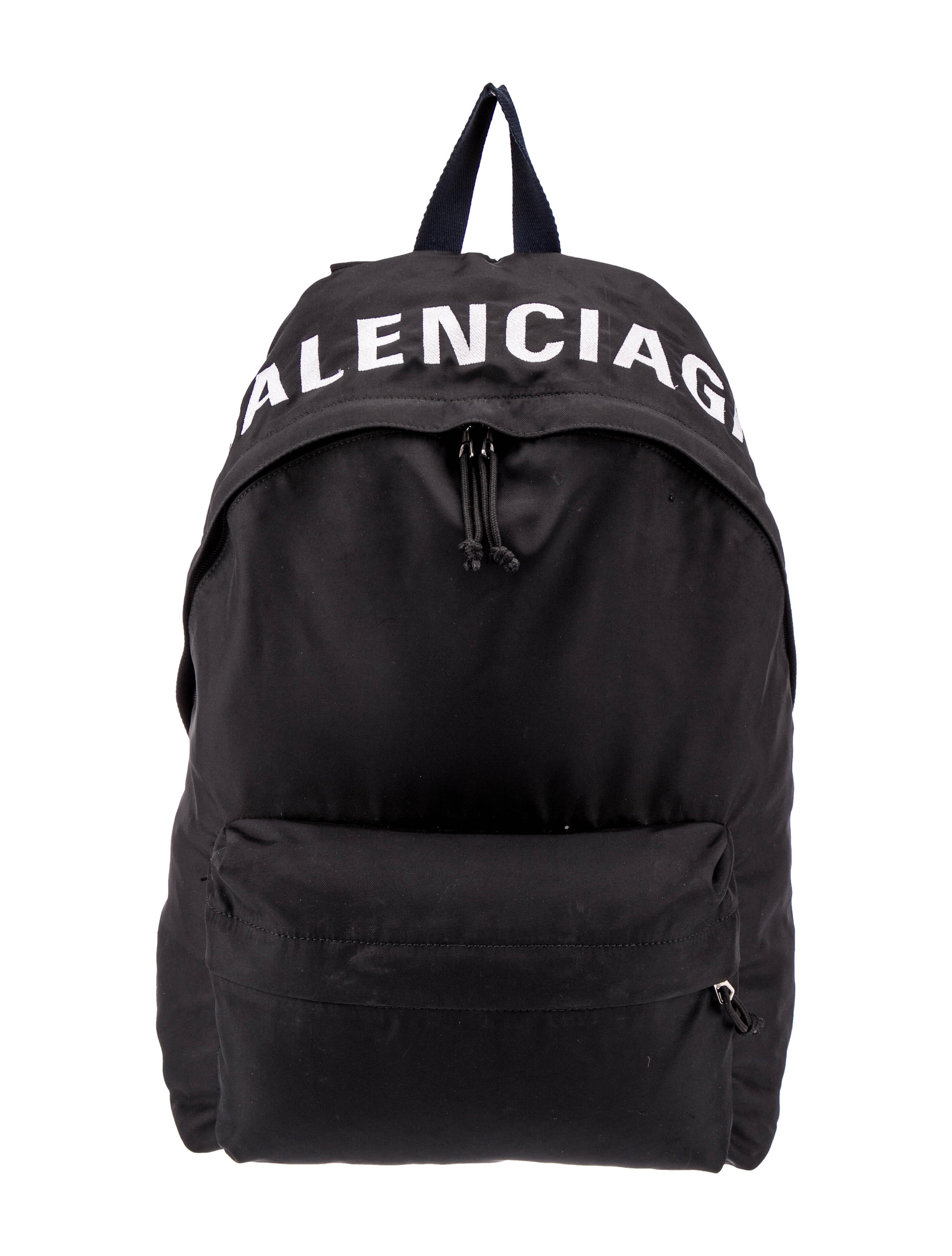 Balenciaga 2021 Nylon Wheel Backpack Black Backpacks, Handbags