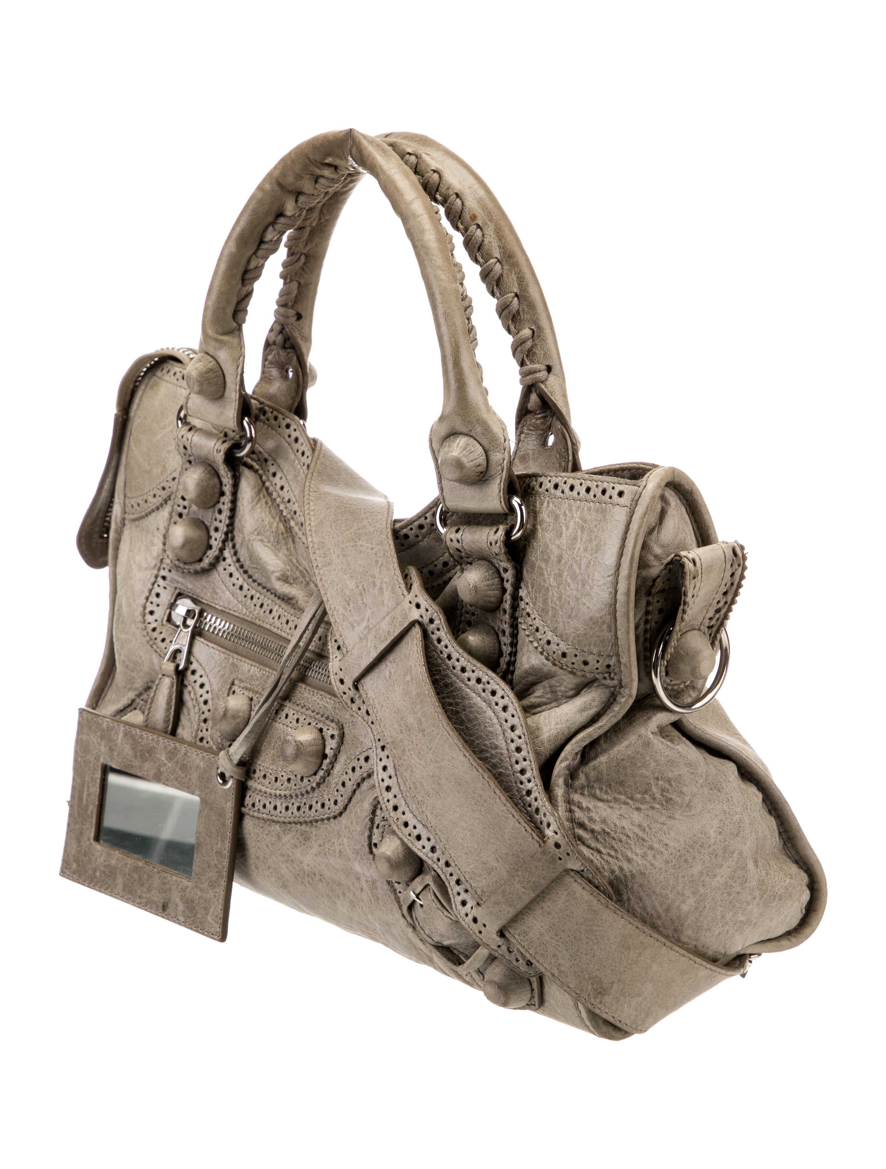 Balenciaga Giant Covered Brogues City Bag - Neutrals Handle Bags