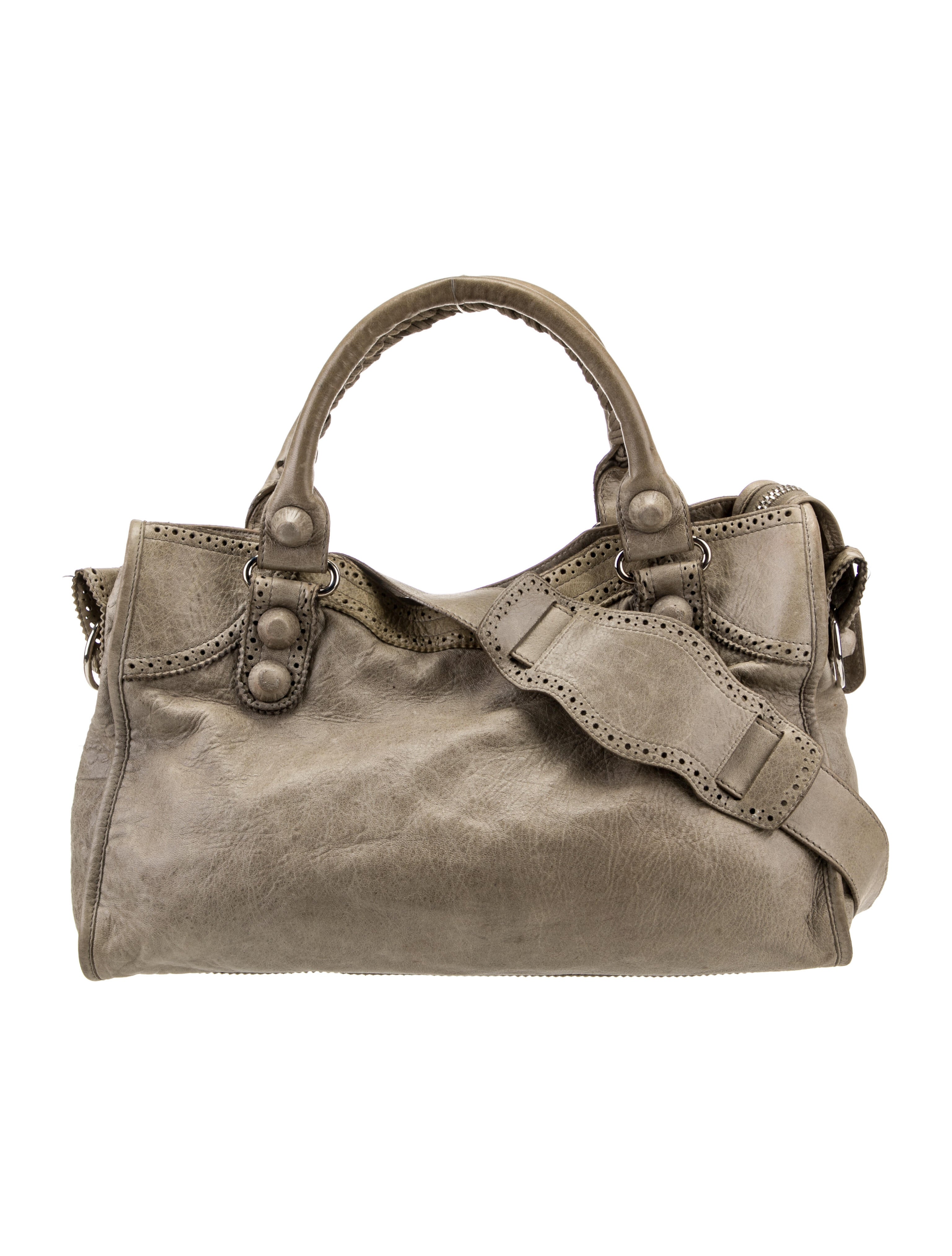 Balenciaga Giant Covered Brogues City Bag - Neutrals Handle Bags