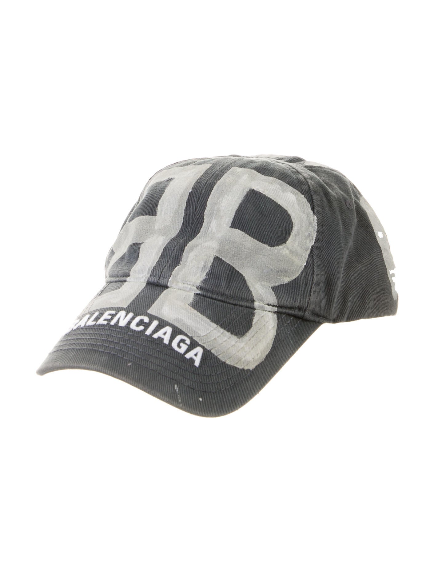 帽子 BALENCIAGA Sprayed Cap \"Dark Grey White Balenciaga BB Sprayed Cap | Saks Fifth Avenue